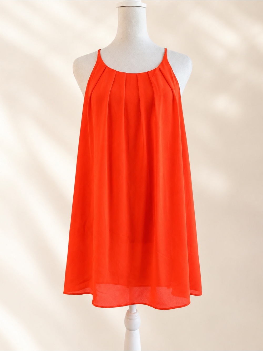 Vince Camuto Traffic Cone Orange Keyhole Tank Tunic Size S